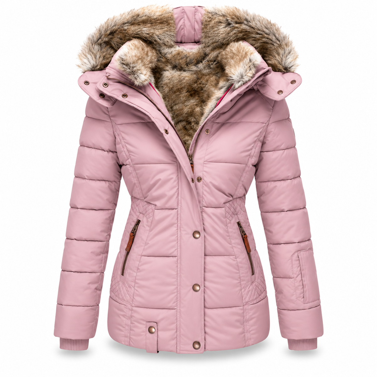 Primrose™ – Stylische & Warme Damen Pufferjacke mit Kapuze – Isoliert & Figurbetont - Less Goods