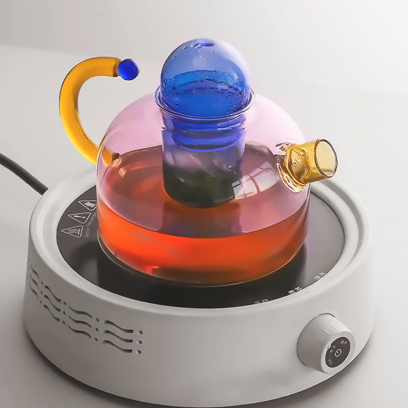 PrismGlass™ – Farbenfrohes Borosilikat-Teeset aus Glas