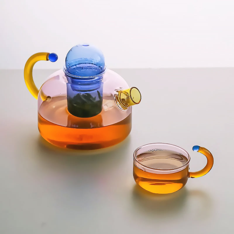 PrismGlass™ – Farbenfrohes Borosilikat-Teeset aus Glas