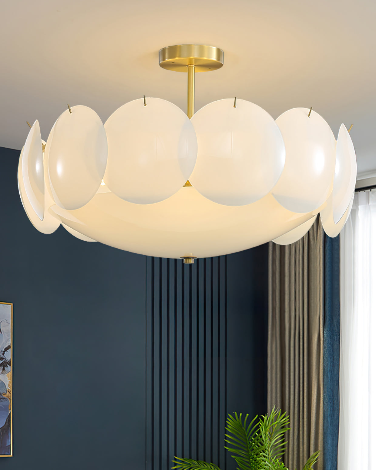 PrismaLight™ Deckenleuchte – Elegante Messing-Glas-Hängeleuchte mit modernem Design