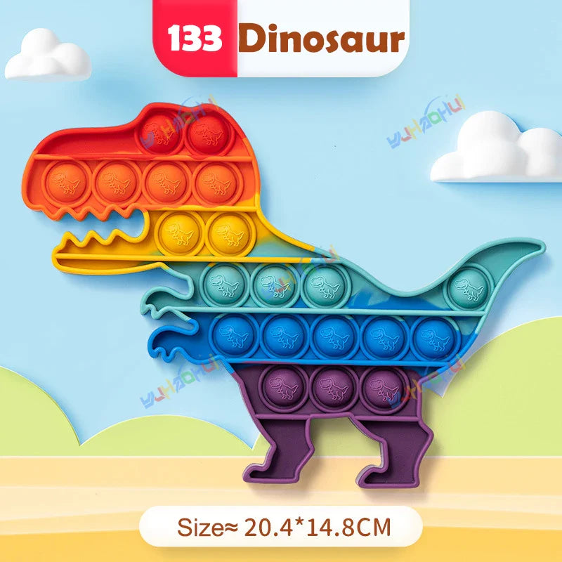 RainbowPop™ – Buntes Pop It Fidget Spielzeug aus Silikon | Stressabbau & Sensorik-Spiel für Kinder & Erwachsene