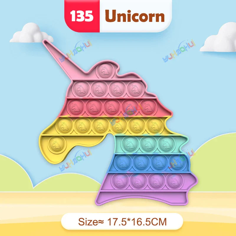 RainbowPop™ – Buntes Pop It Fidget Spielzeug aus Silikon | Stressabbau & Sensorik-Spiel für Kinder & Erwachsene