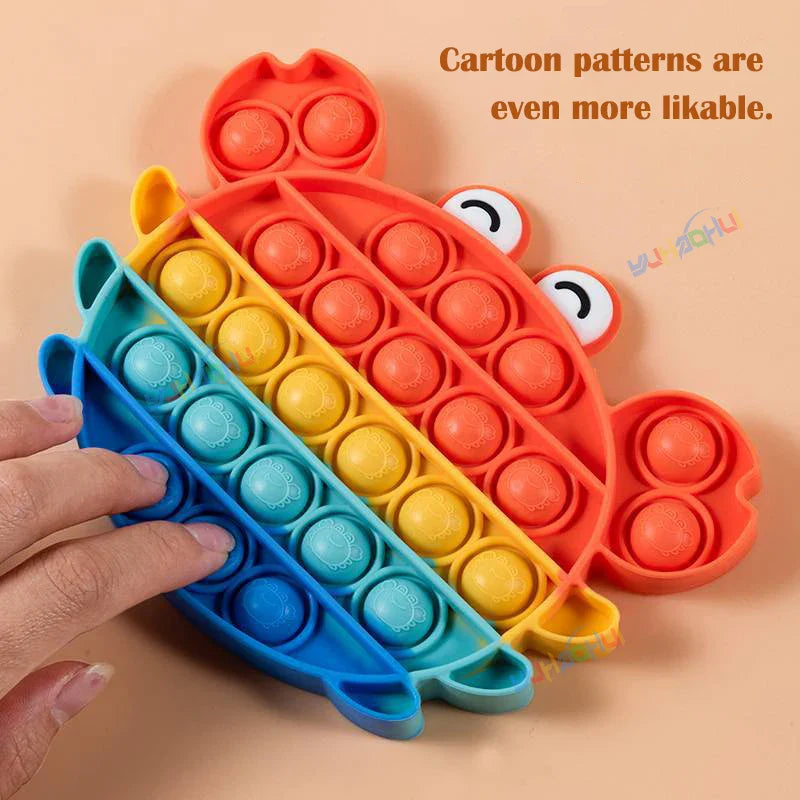 RainbowPop™ – Buntes Pop It Fidget Spielzeug aus Silikon | Stressabbau & Sensorik-Spiel für Kinder & Erwachsene