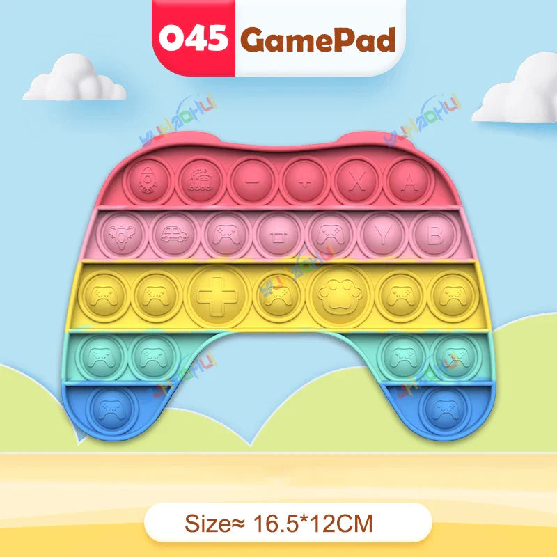 RainbowPop™ – Buntes Pop It Fidget Spielzeug aus Silikon | Stressabbau & Sensorik-Spiel für Kinder & Erwachsene