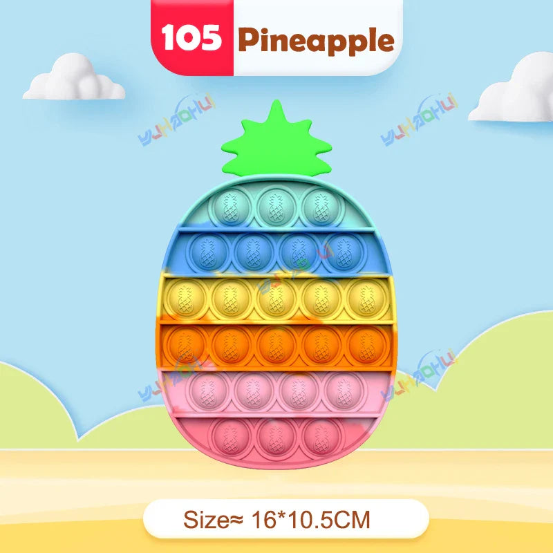 RainbowPop™ – Buntes Pop It Fidget Spielzeug aus Silikon | Stressabbau & Sensorik-Spiel für Kinder & Erwachsene