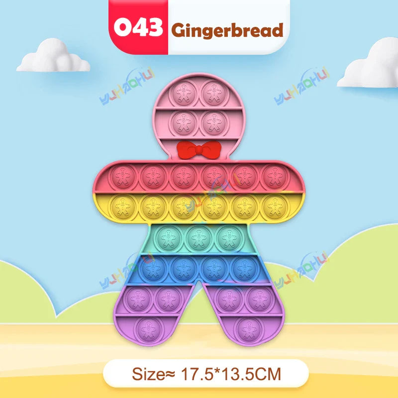 RainbowPop™ – Buntes Pop It Fidget Spielzeug aus Silikon | Stressabbau & Sensorik-Spiel für Kinder & Erwachsene