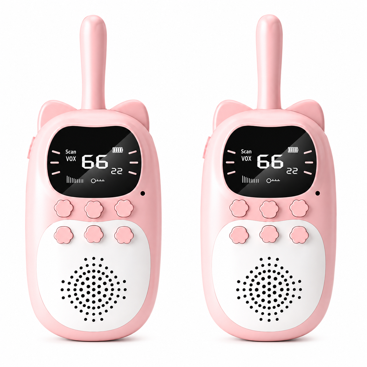 Rechargeable Walkie Talkies for Kids™ – Wiederaufladbare Kinder-Walkie-Talkies mit 3 km Reichweite, robustem Design & leuchtenden Farben - Less Goods