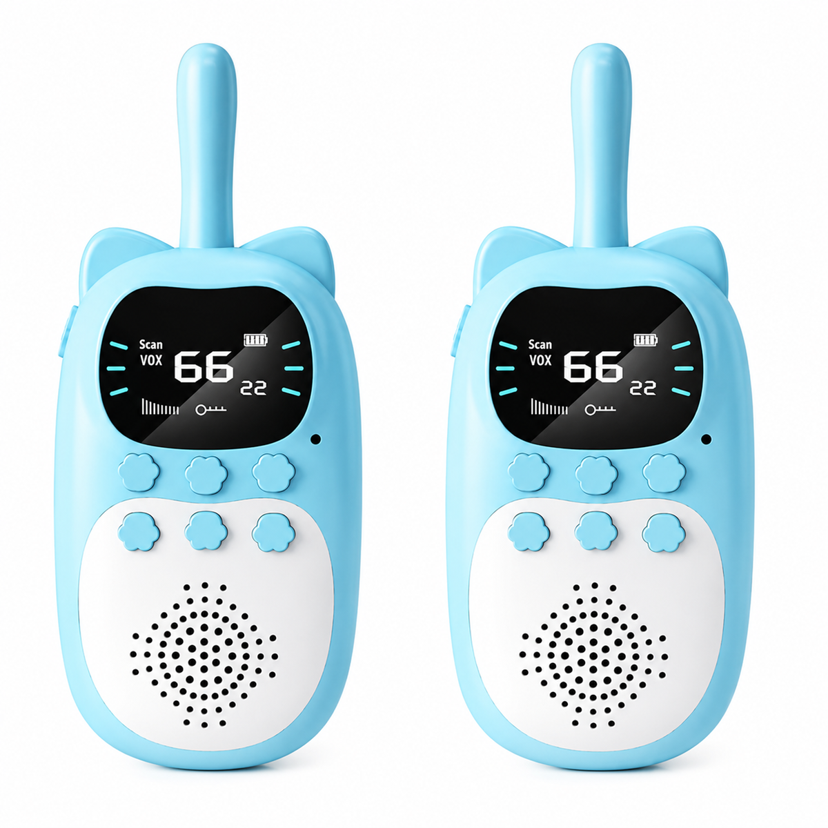 Rechargeable Walkie Talkies for Kids™ – Wiederaufladbare Kinder-Walkie-Talkies mit 3 km Reichweite, robustem Design & leuchtenden Farben - Less Goods