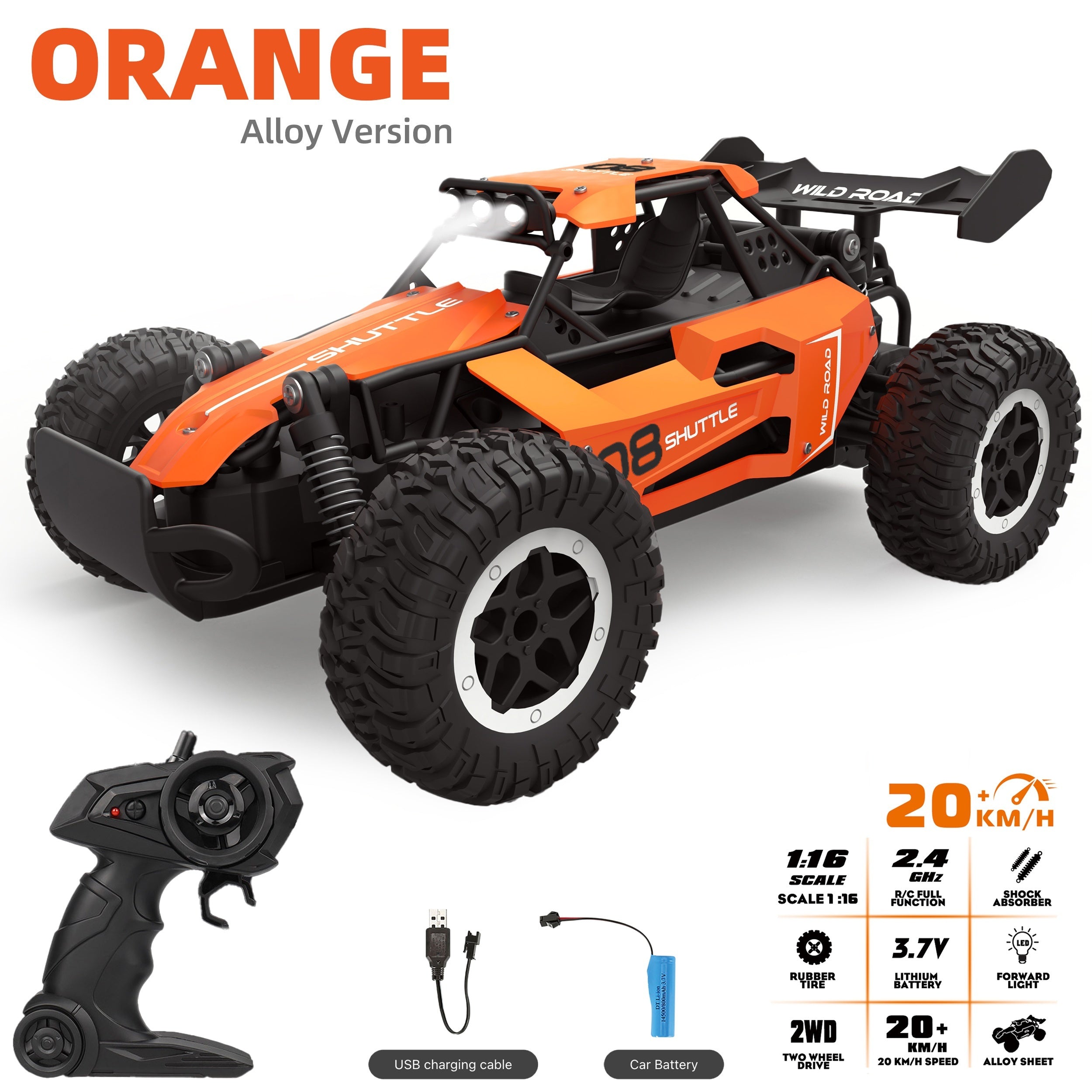 TurboTrail RC™ Off-Road Racing Car | Robustes Offroad RC Auto aus Metalllegierung – High-Speed Geländefahrzeug für Kinder & Erwachsene