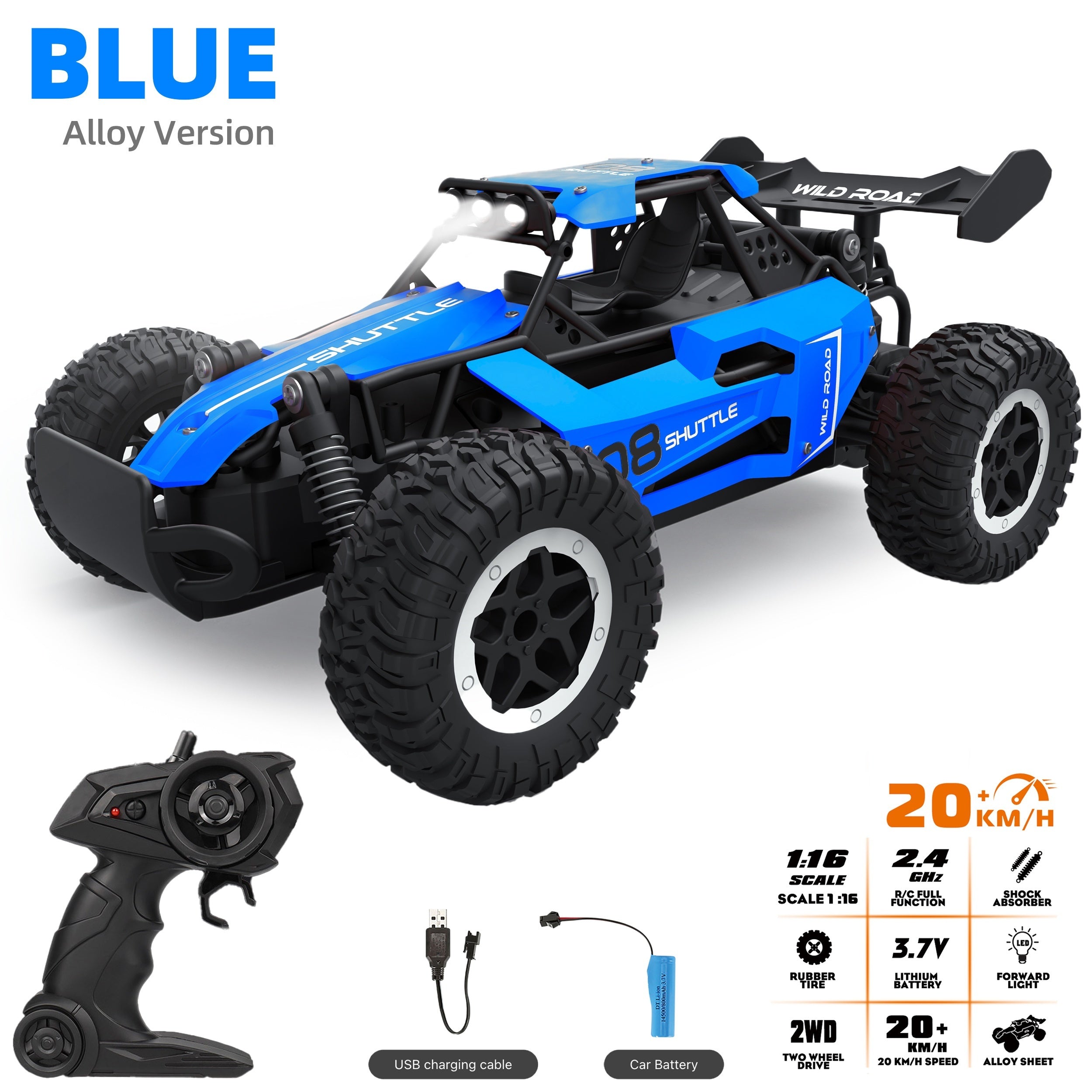 TurboTrail RC™ Off-Road Racing Car | Robustes Offroad RC Auto aus Metalllegierung – High-Speed Geländefahrzeug für Kinder & Erwachsene
