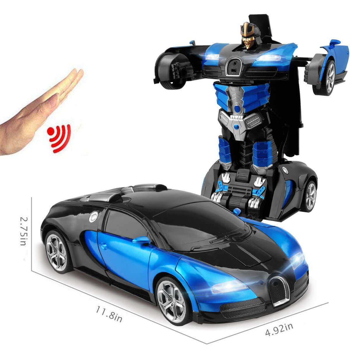 RoboDrive™ – 2-in-1 Transformierbares RC Auto & Roboter mit Licht & Sound