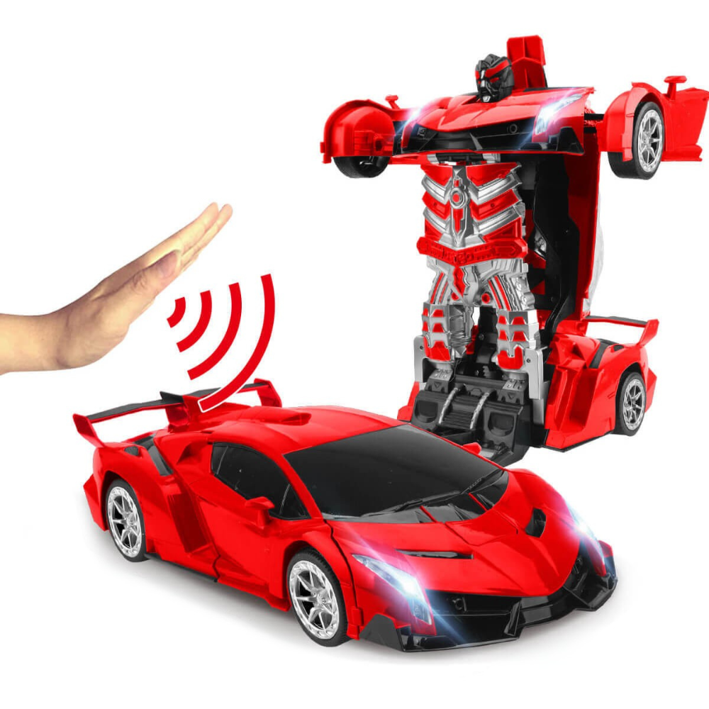 RoboDrive™ – 2-in-1 Transformierbares RC Auto & Roboter mit Licht & Sound