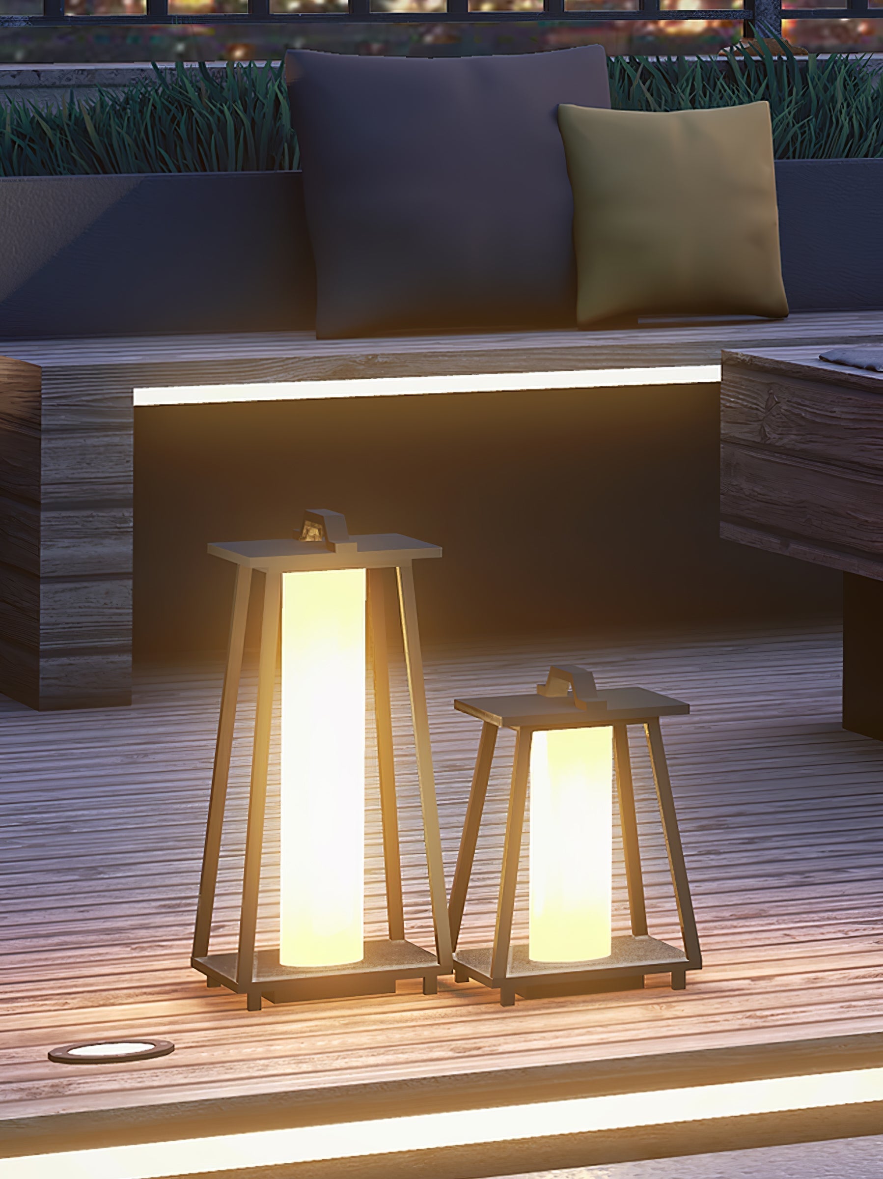 JourneyBeam™ Tragbare Outdoor-Leuchte – Wetterfeste Edelstahl-Gartenlampe mit LED