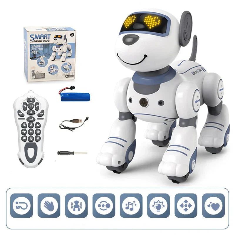 RoboPaw™ Interaktiver elektronischer Hund – Sprachsteuerung, Musik & programmierbare Tricks für Kinder