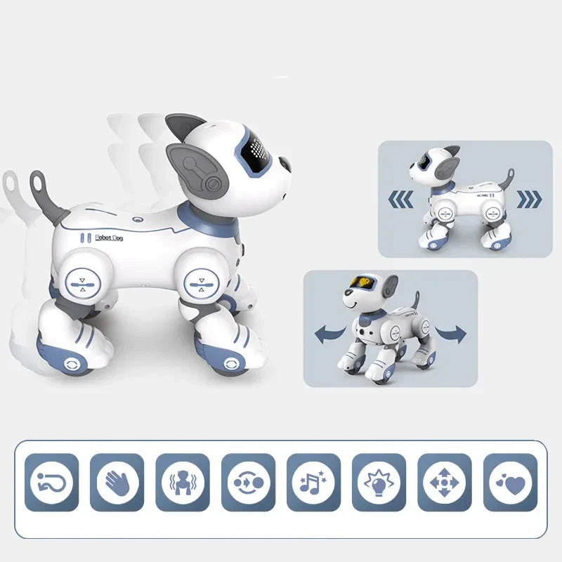 RoboPaw™ Interaktiver elektronischer Hund – Sprachsteuerung, Musik & programmierbare Tricks für Kinder