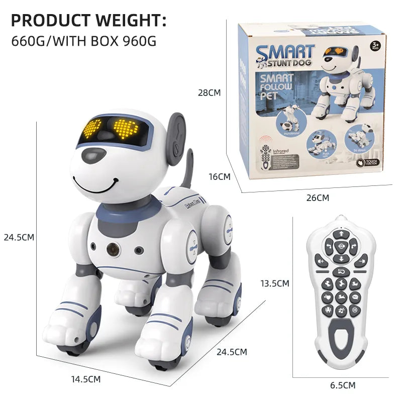 RoboPaw™ Interaktiver elektronischer Hund – Sprachsteuerung, Musik & programmierbare Tricks für Kinder