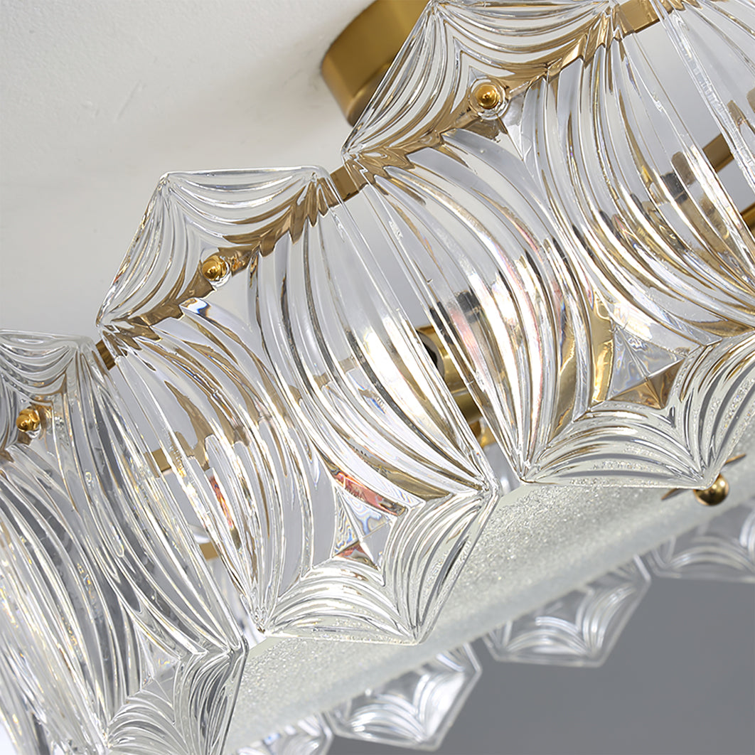 RubyAura™ Deckenleuchte – Glamouröse runde Design-Deckenlampe mit Glas & Messingoptik