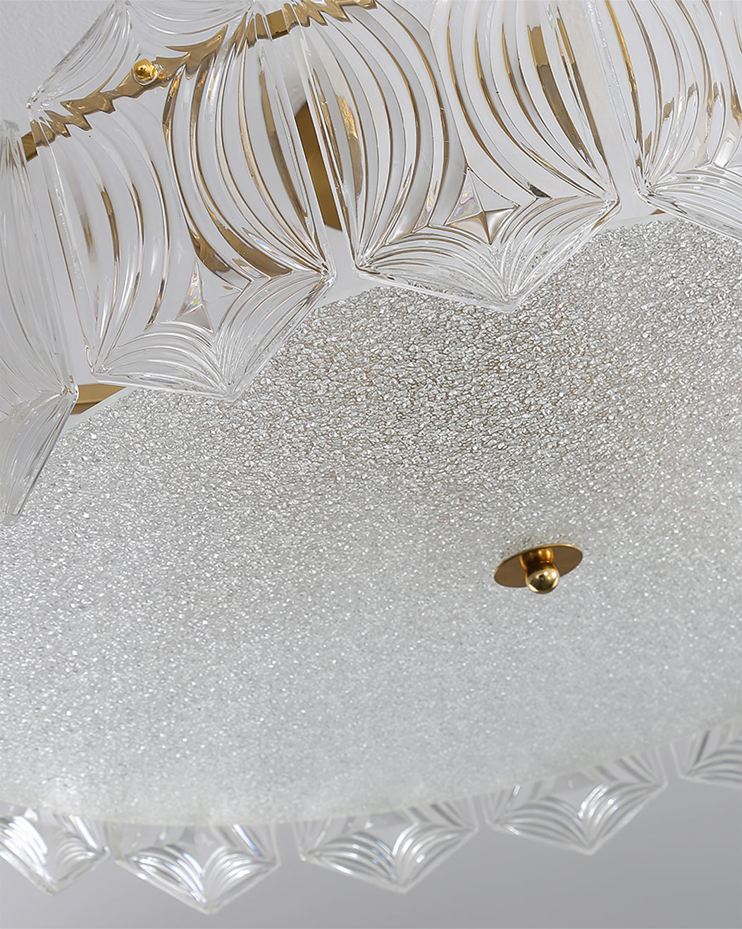 RubyAura™ Deckenleuchte – Glamouröse runde Design-Deckenlampe mit Glas & Messingoptik