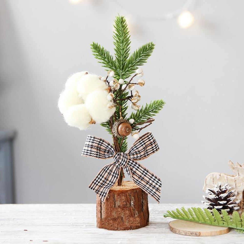 RusticBough™ – Mini Weihnachtsbaum für den Tisch | Rustikale Weihnachtsdeko für kleine Räume