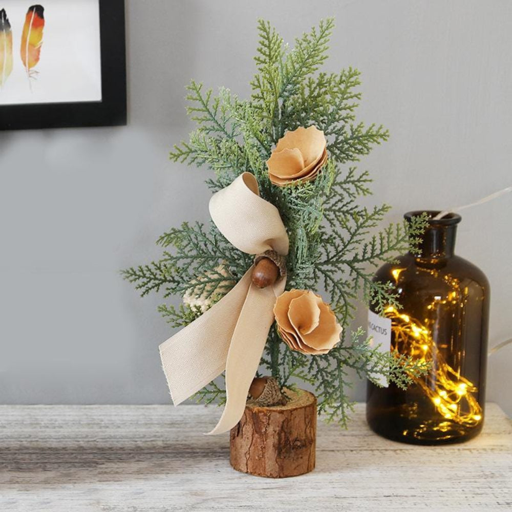 RusticBough™ – Mini Weihnachtsbaum für den Tisch | Rustikale Weihnachtsdeko für kleine Räume