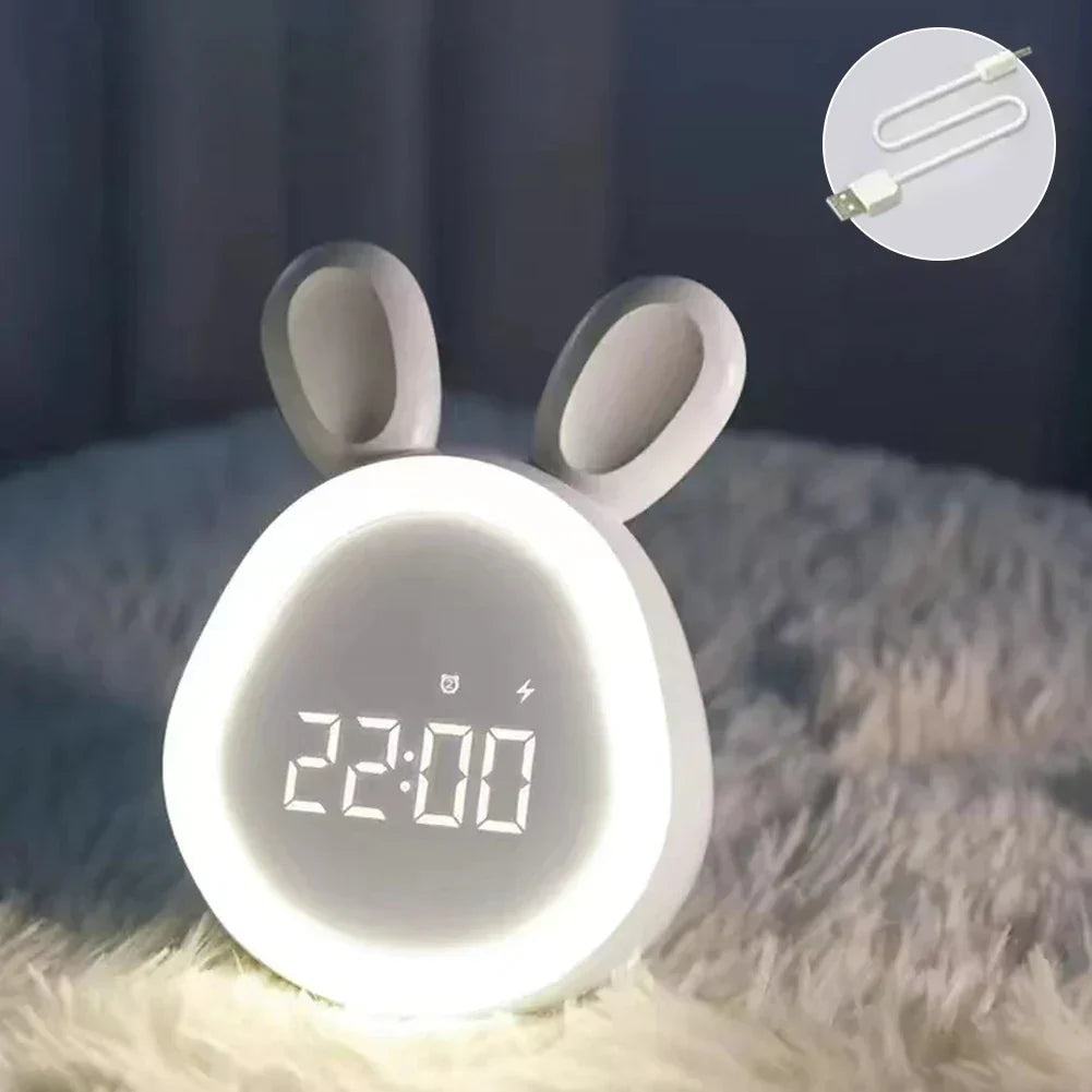 BunnyGlow™ – Leuchtender Kinderwecker mit Nachtlicht | Sanftes Aufwachen & Einschlafen