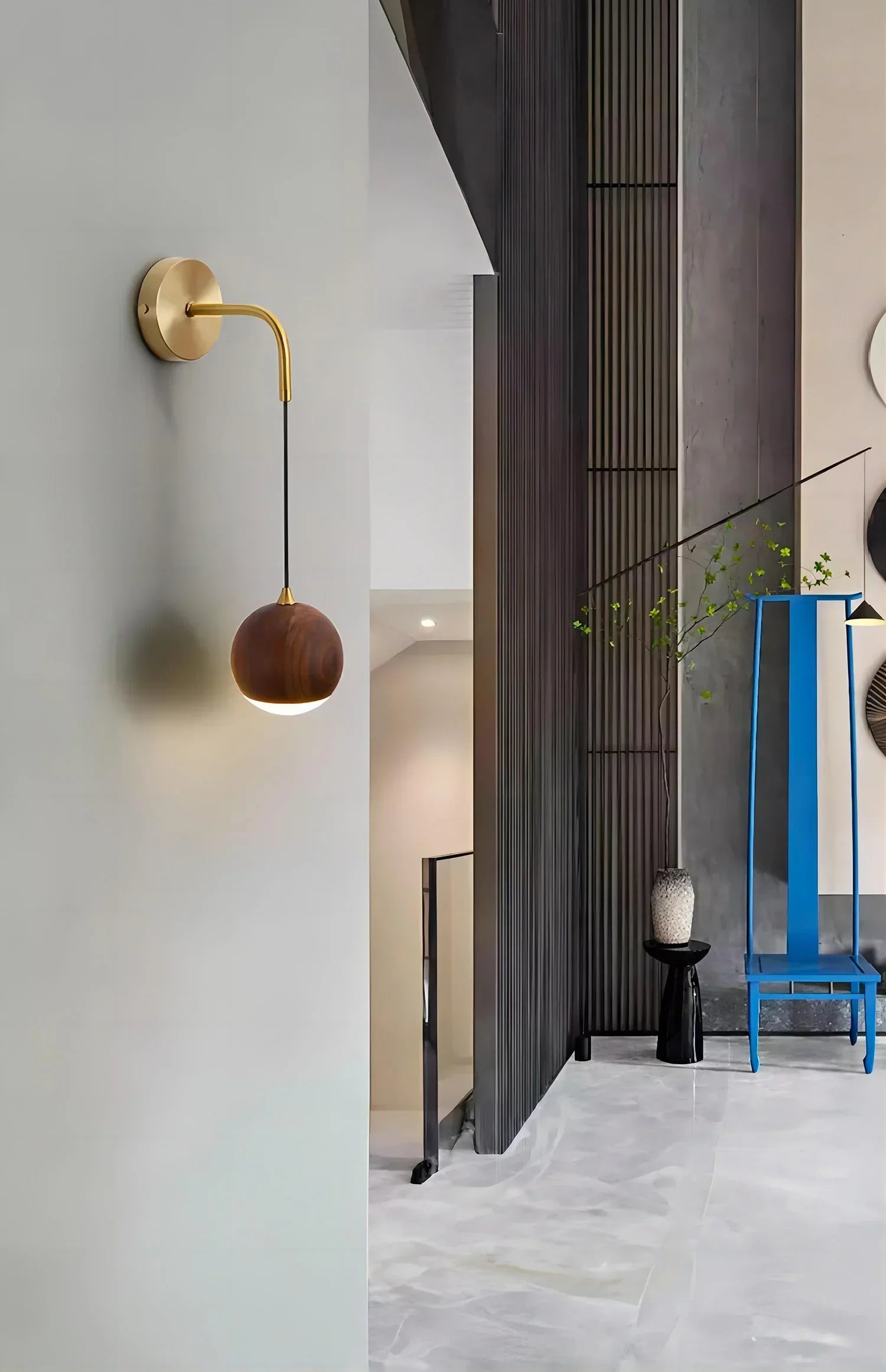 WalnutBeam™ Moderne Walnuss-Wandlampe – LED Design-Wandleuchte aus Echtholz für warme Wohnbeleuchtung