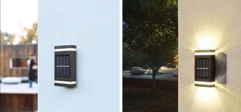 BloomRay™ Solar Wall Lamp – Elegante Solar-Außenwandleuchte mit Up-&-Down-Lichteffekt - Less Goods