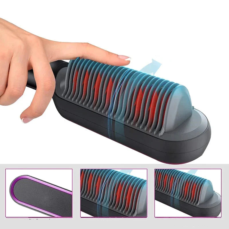 WavePro – 2-in-1 Glätt- & Lockenbürste für glänzendes, frizzfreies Haar