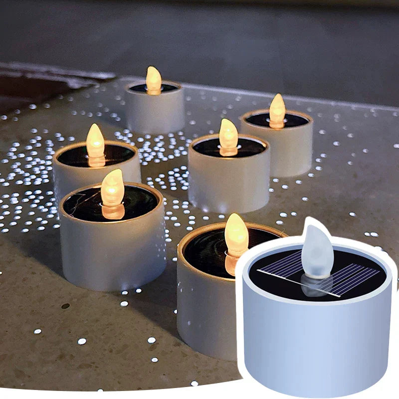 Solarglow™ Solar Flickering LED Candles – 6er-Set flammenlose Solar-LED-Kerzen für Garten & Balkon