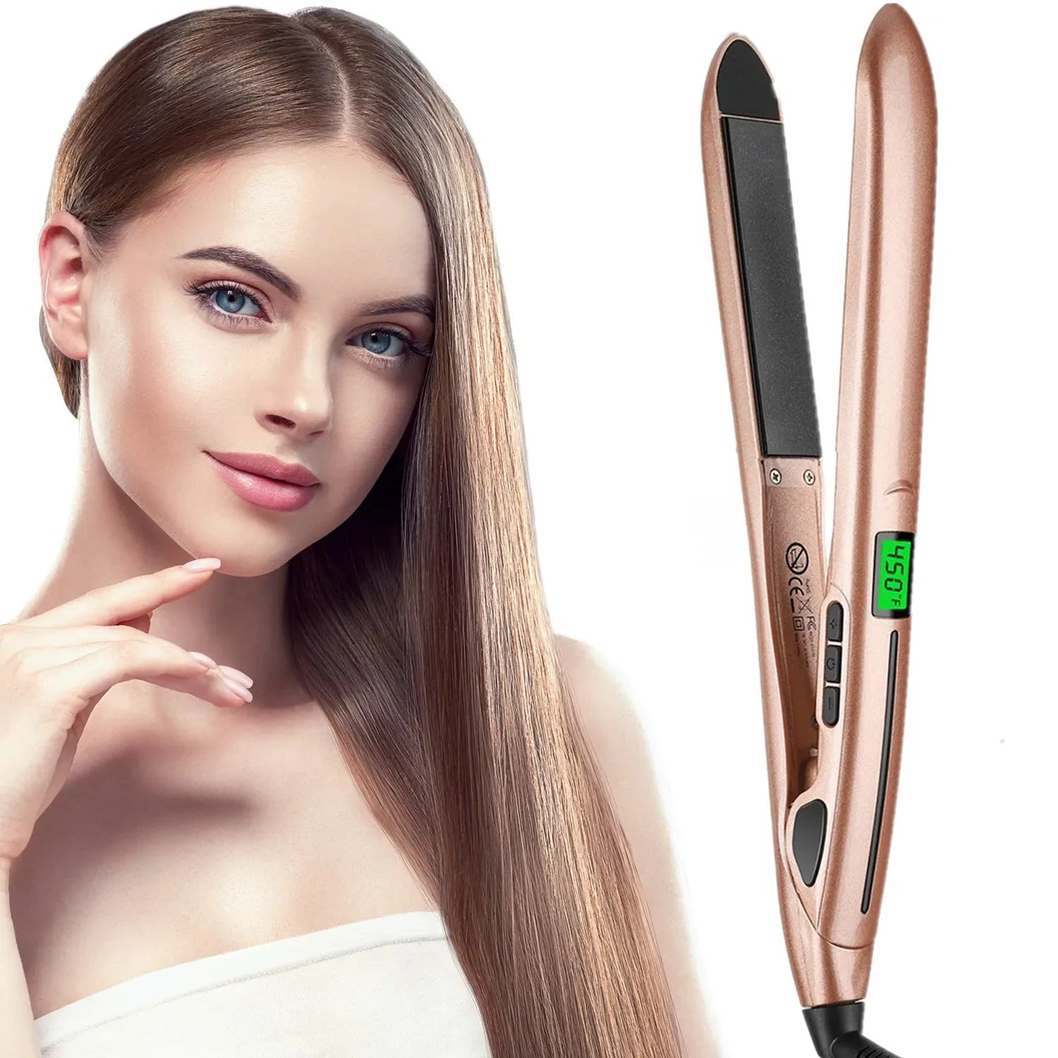 SmartWave™ – 2-in-1 Keramik-Haarstyler & Glätter mit LCD-Display | Glattes & welliges Haar ohne Frizz