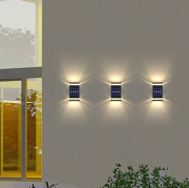 BloomRay™ Solar Wall Lamp – Elegante Solar-Außenwandleuchte mit Up-&-Down-Lichteffekt - Less Goods
