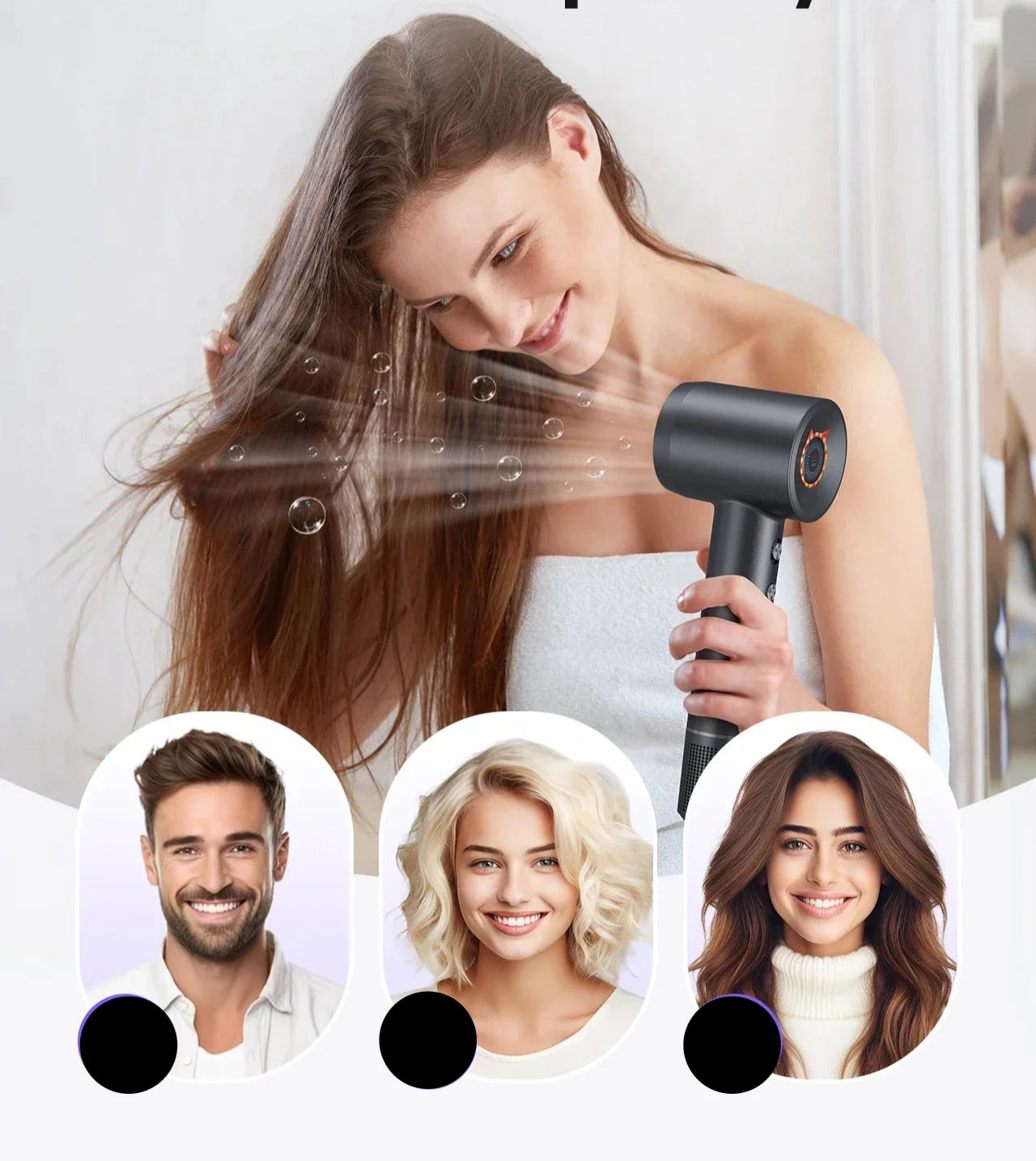 TurboDry™ – Professioneller Ionic Speed Haartrockner | 110.000 U/min Motor & Anti-Frizz-Technologie