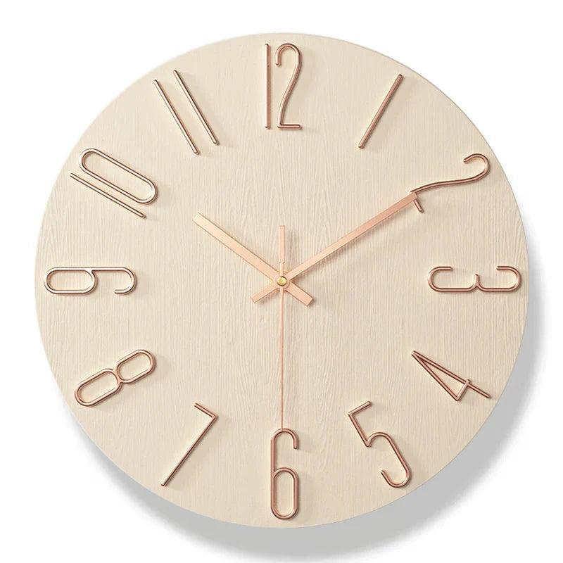 ScandiTick™ – Rahmenlose Holz-Wanduhr im minimalistischen Nordic-Design