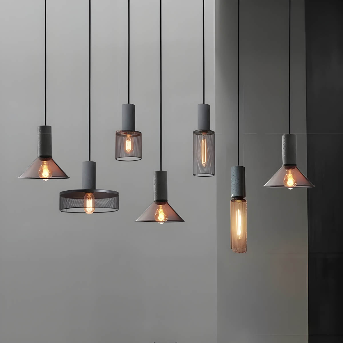 SteelLume™ Pendelleuchte – Industrielle Hängelampe aus Beton & Eisen (E27 LED, höhenverstellbar)
