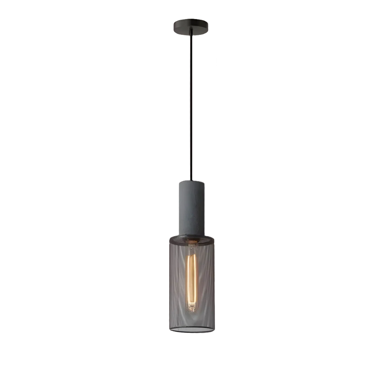 SteelLume™ Pendelleuchte – Industrielle Hängelampe aus Beton & Eisen (E27 LED, höhenverstellbar)