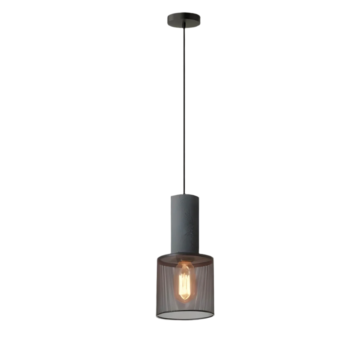 SteelLume™ Pendelleuchte – Industrielle Hängelampe aus Beton & Eisen (E27 LED, höhenverstellbar)