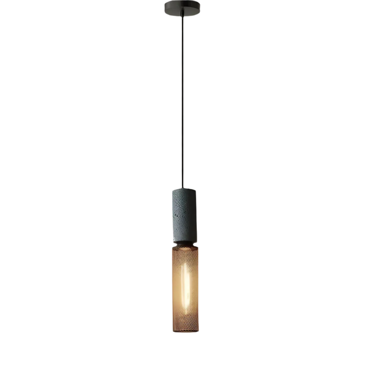 SteelLume™ Pendelleuchte – Industrielle Hängelampe aus Beton & Eisen (E27 LED, höhenverstellbar)