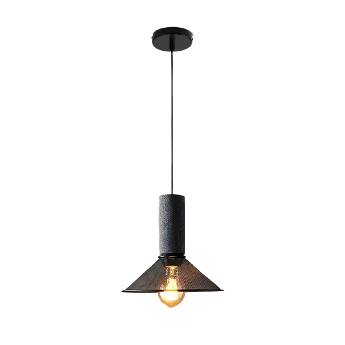 SteelLume™ Pendelleuchte – Industrielle Hängelampe aus Beton & Eisen (E27 LED, höhenverstellbar)