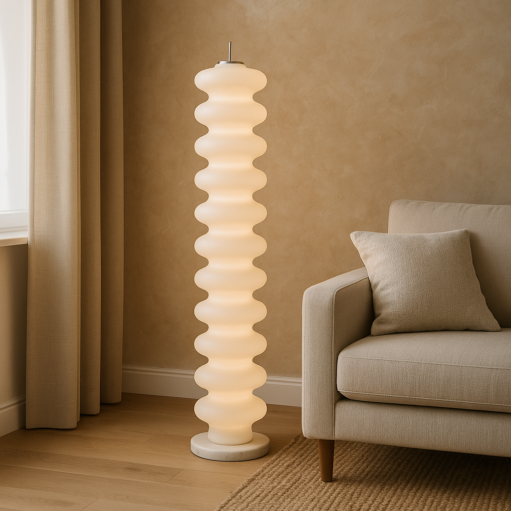 Elarin™ Scandinavian LED Floor Lamp – Moderne Design-Stehlampe mit skulpturaler Wellenform