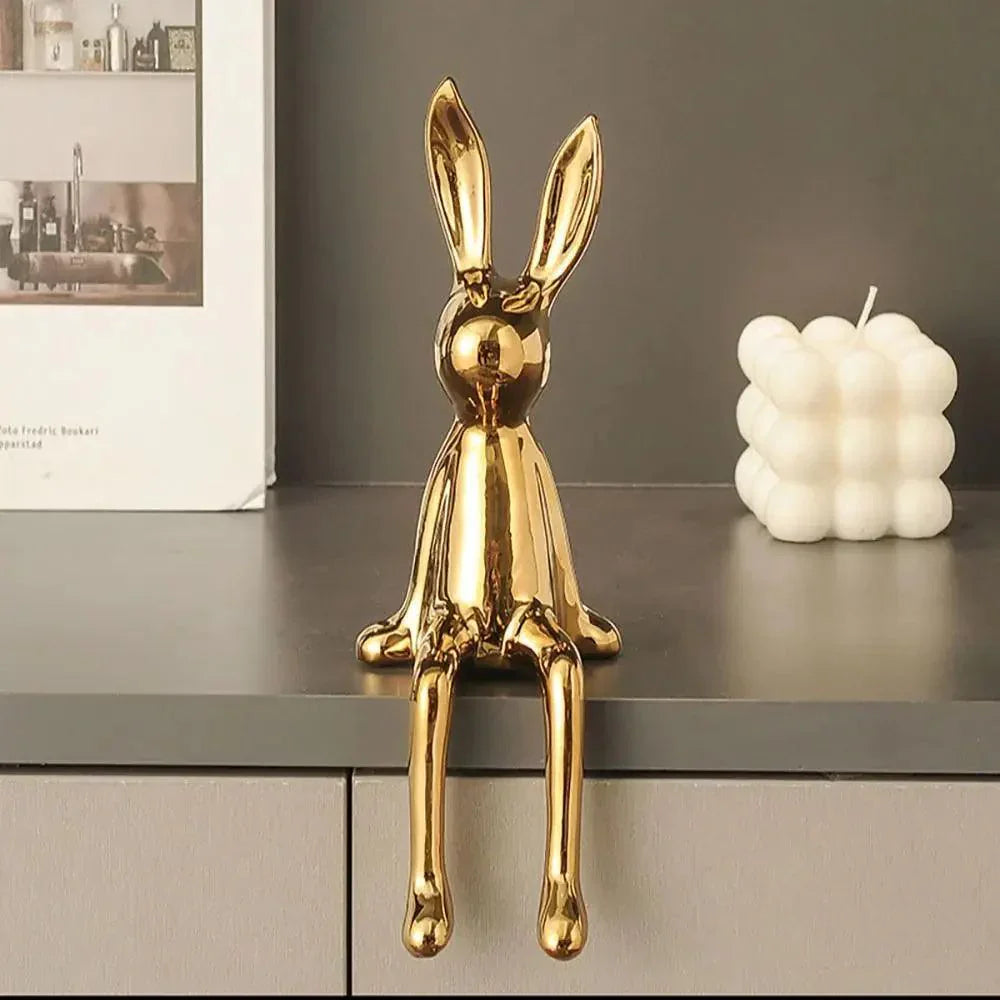 BunnyElegance™ Dekofigur – Stilvolles Hasen-Ornament für moderne Wohnräume