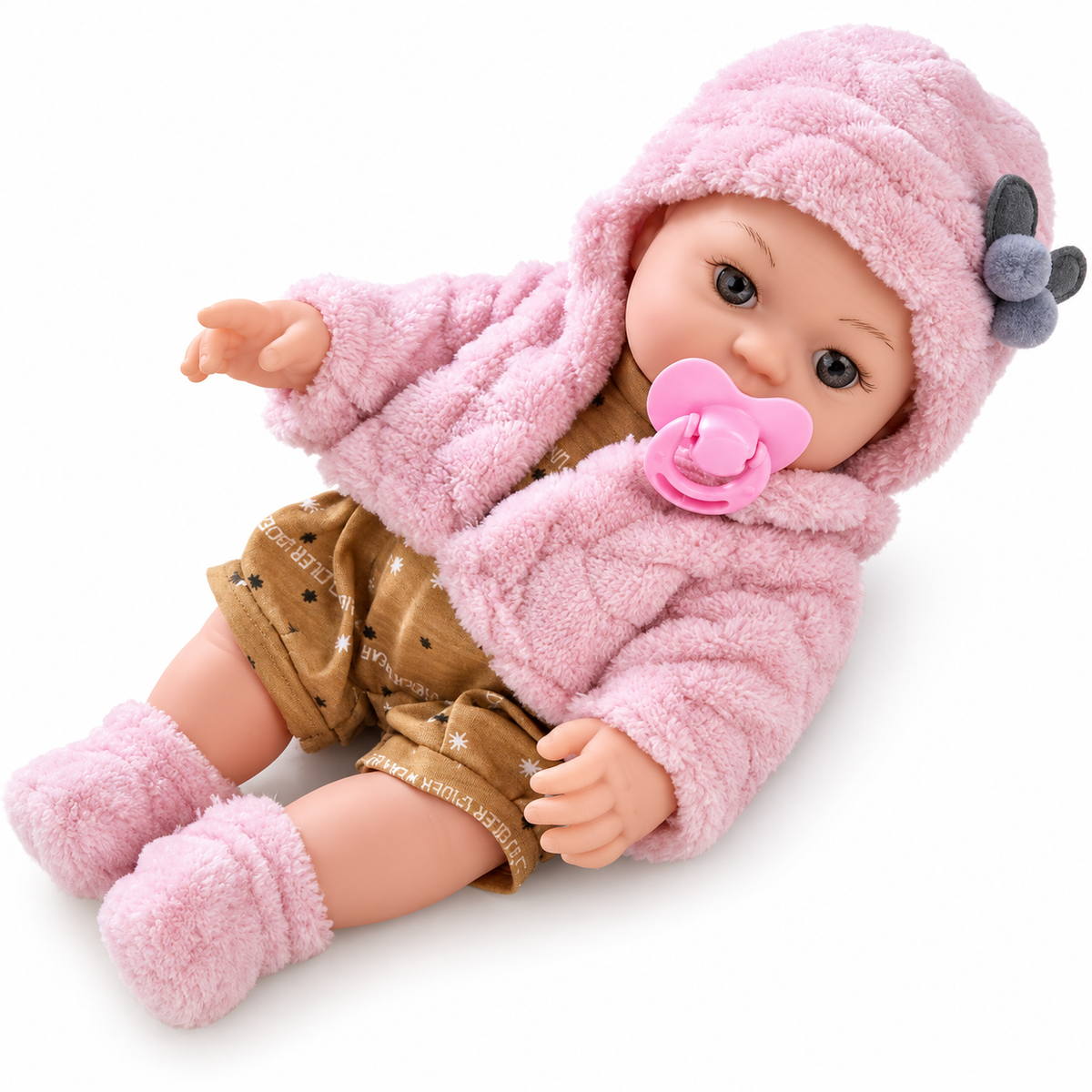Silicone Bliss™ Realistische Silikon-Babypuppe – 30cm, Weiche Haut, Outfit & Schnuller
