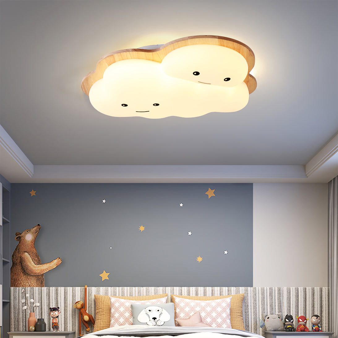 CloudRadiance™ Deckenleuchte – Verspielte LED-Kinderzimmerlampe mit Wolken-Design