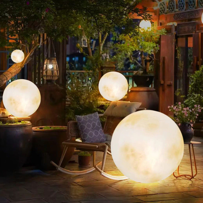 Solvyn™ Spherical Solar Garden Moon Lamp – Kugelförmige Solar-Gartenleuchte in Mondoptik