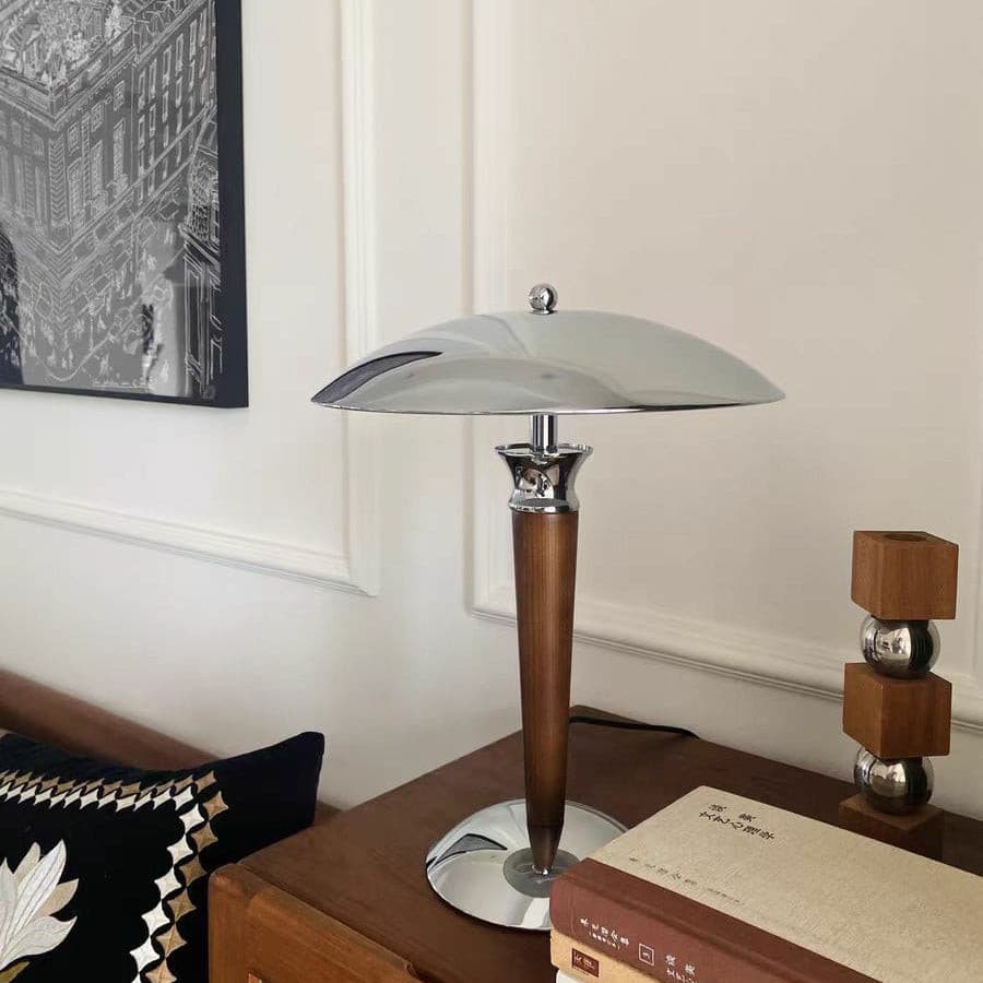 MinimalGlow™ Tischlampe – Skandinavische Design-Leuchte mit Holzdetails & sanftem Licht
