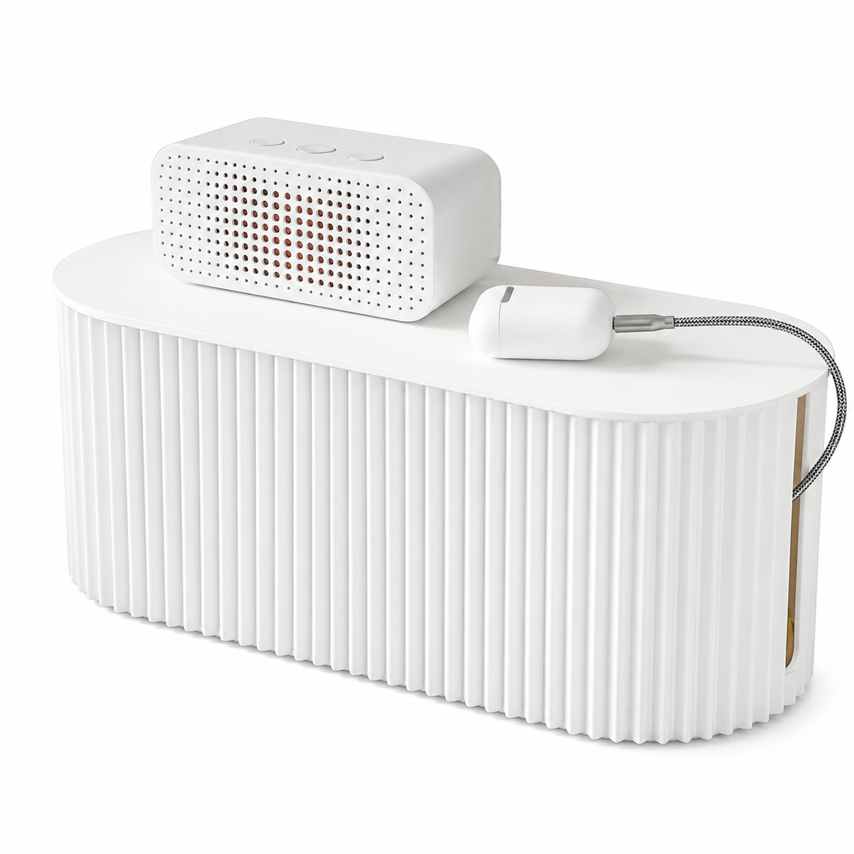 TidyCord™ Kabelaufbewahrungsbox – Kabelmanagement & Zubehör Organizer für Schreibtisch (30×11×13 cm) - Less Goods