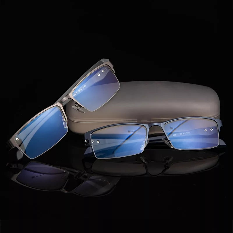 TitaniumEdge™ Blue Light Brille – Leichte Blaulichtfilter Brille aus Titan für Bildschirmarbeit & Gaming