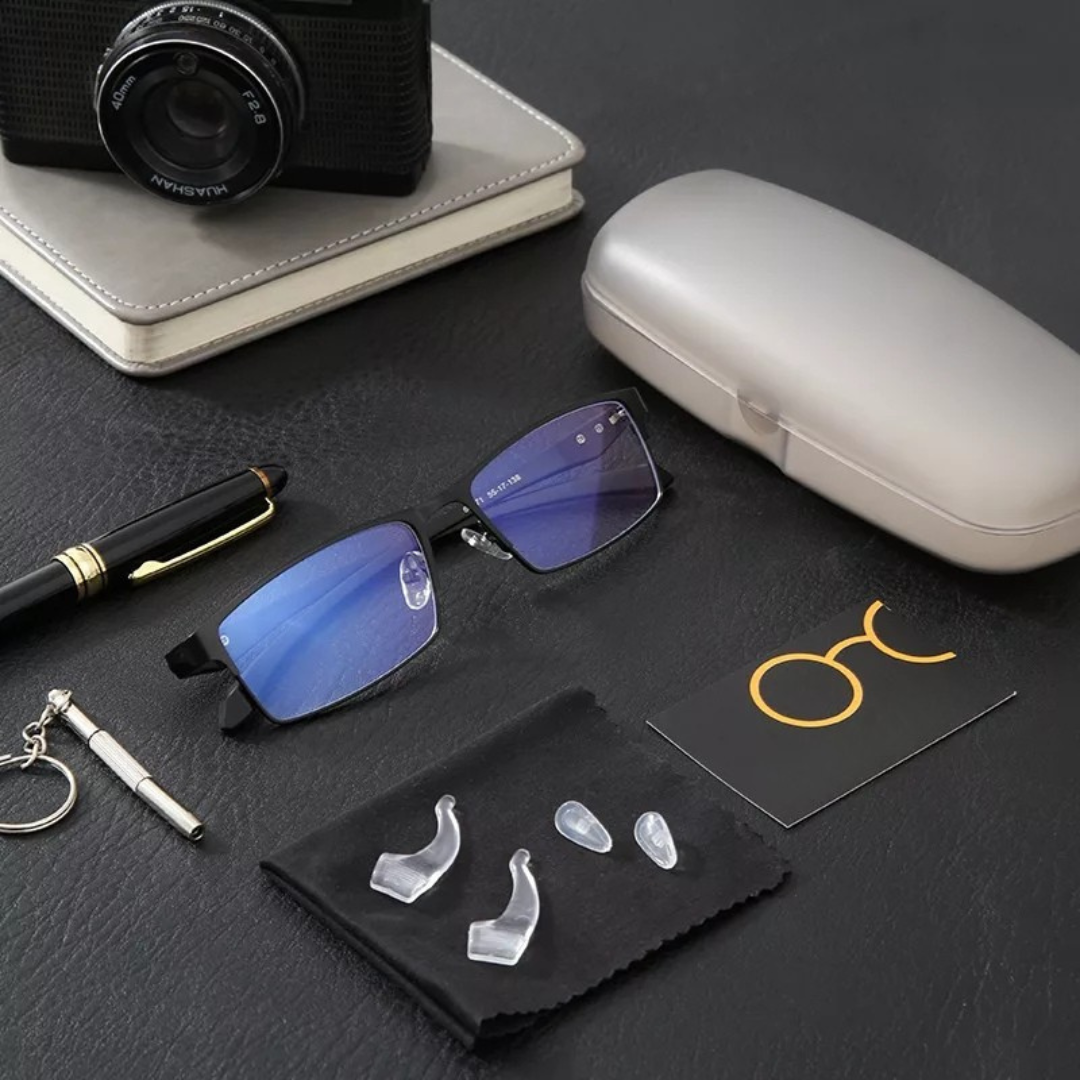 TitaniumEdge™ Blue Light Brille – Leichte Blaulichtfilter Brille aus Titan für Bildschirmarbeit & Gaming