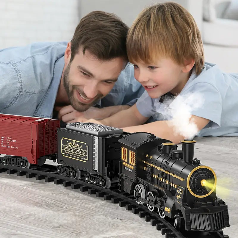 TrackMaster Pro™ – Elektrische Eisenbahn für Kinder | Batteriebetriebener Zug mit Sound & Schnellaufbau-Gleisset