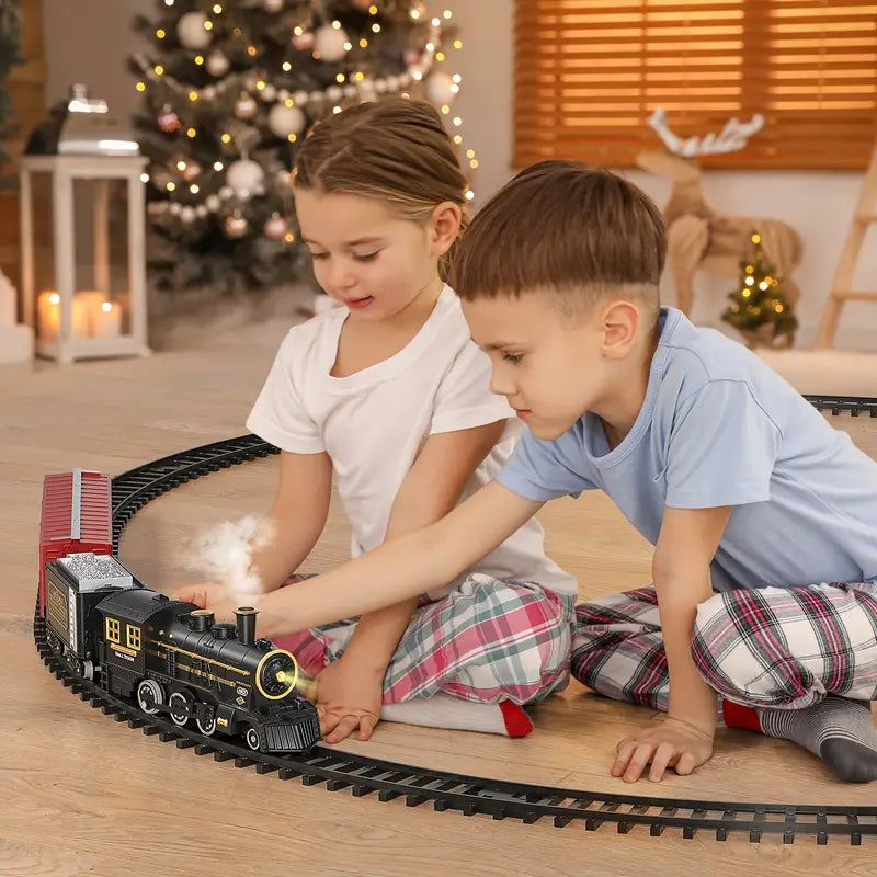 TrackMaster Pro™ – Elektrische Eisenbahn für Kinder | Batteriebetriebener Zug mit Sound & Schnellaufbau-Gleisset