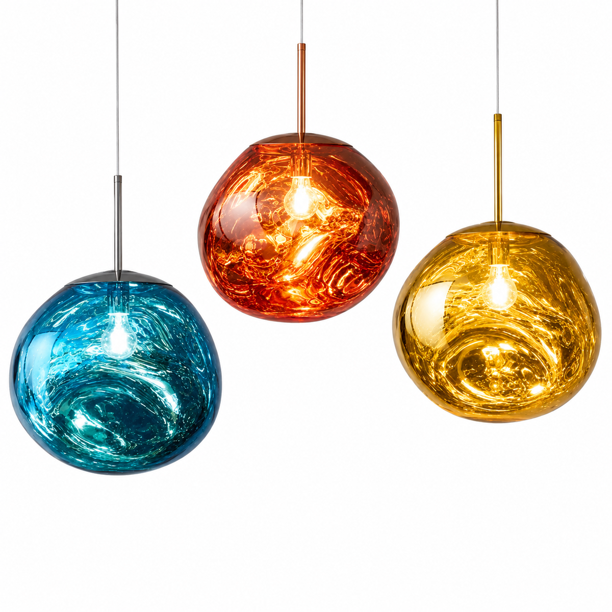 TranquilRay™ LED Pendelleuchte – Klare moderne Lampe in Transparent/Rauchgrau/Amber - Less Goods